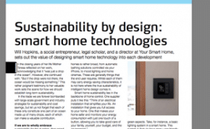 Smart Home Technologies - Sustainability by Design - Will Hopkins