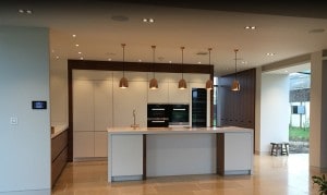 smart home lighting and audio / music control in the kitchen